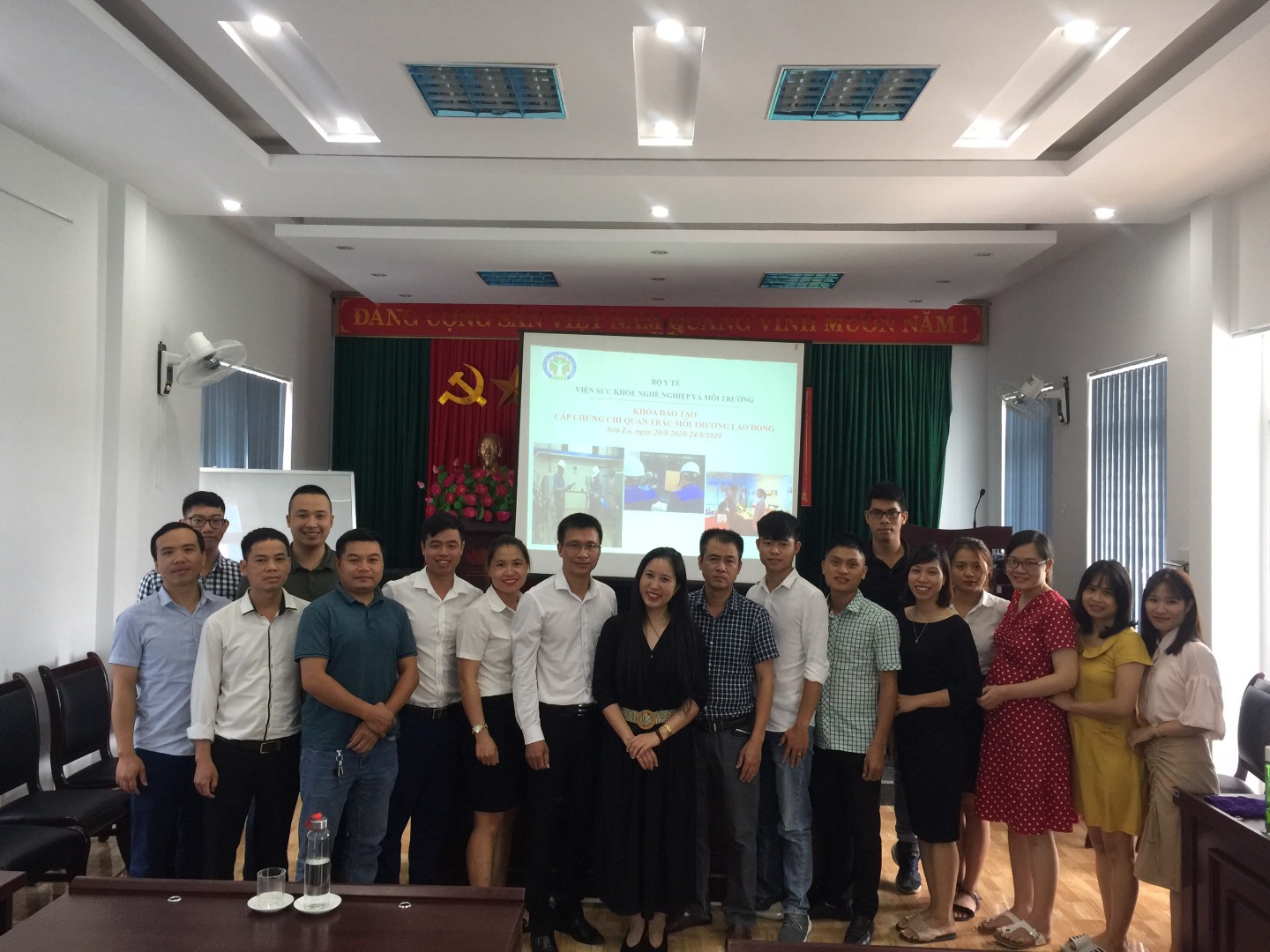 Viện Sức khỏe nghề nghiệp và môi trường tổ chức lớp đào tạo cấp chứng chỉ " Quan trắc môi trường lao động" tại Sơn La từ ngày 20/08-24/08/2020